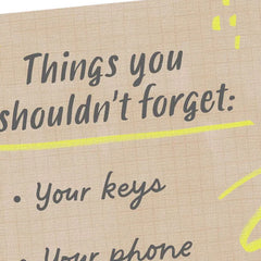 Don't Forget Checklist Love Card