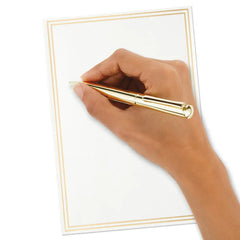 Double Gold Border Stationery Set, Box of 20