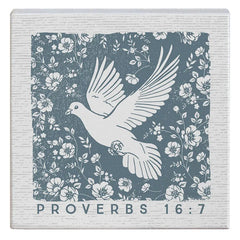 Sincere Surroundings Proverbs Dove Wood Block Sign