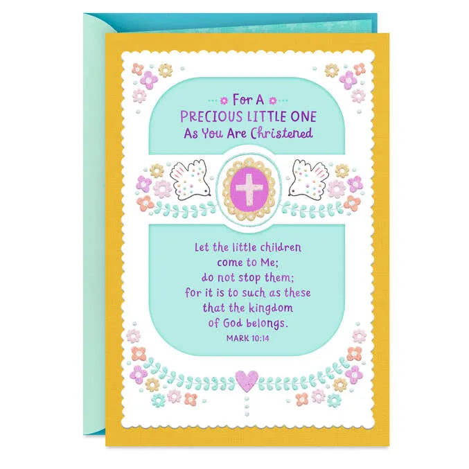 For a Precious Little One Christening Card