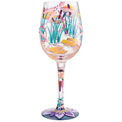 Lolita Dragonfly Magic Handpainted Wine Glass, 15 oz.