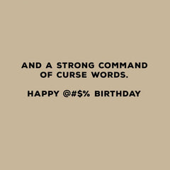 Duct Tape and Curse Words Gift Card Greeting Funny Birthday Card