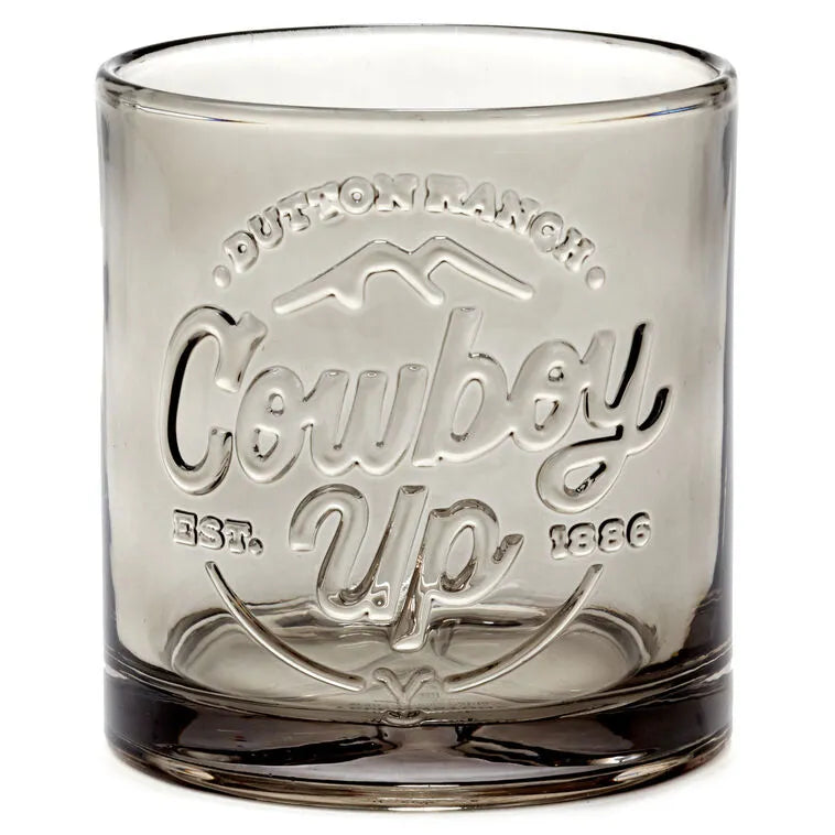Yellowstone Dutton Ranch Cowboy Up Lowball Glass, 9.5 oz.