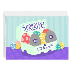 Egg-Cellent Surprise Custom Easter Card