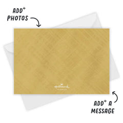 Elegant Gold Frame Flat Christmas Photo Card