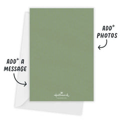 Elegant Gold Stripes Flat Christmas Photo Card