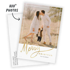 Elegant Merry Flat Christmas Photo Card