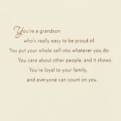 So Many Reasons to Be Proud Birthday Card for Grandson