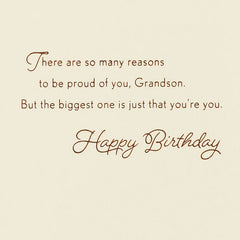 So Many Reasons to Be Proud Birthday Card for Grandson