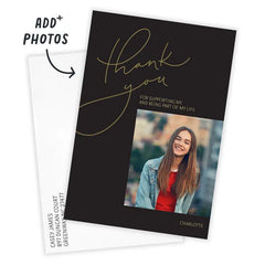 Elegant Handwritten Flat Graduation Thank-You Card