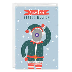 Santa's Little Helper Custom Christmas Card