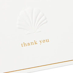 Embossed Shell Blank Thank-You Notes, Box of 10