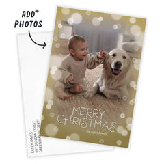 Soft Bubbles Flat Christmas Photo Card