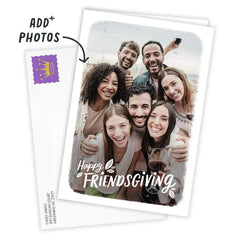 White Frame Custom Friendsgiving Card