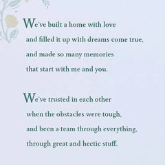 Celebrating Our Story Romantic Anniversary Card for Wife