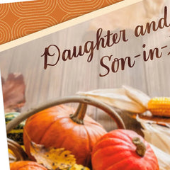 Grateful for the Two of You Thanksgiving Card for Daughter and Son-in-Law