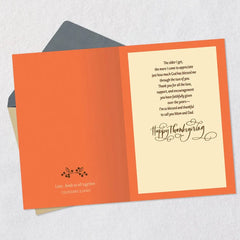 God Blessed Me With You Religious Thanksgiving Card for Mom and Dad