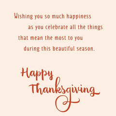 Wishing You So Much Happiness Thanksgiving Card