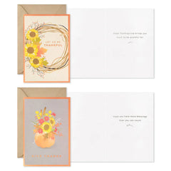Autumn Botanicals Assorted Thanksgiving Cards, Pack of 36