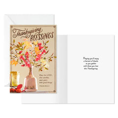 Fall Foliage Bouquet Religious Thanksgiving Cards, Pack of 6