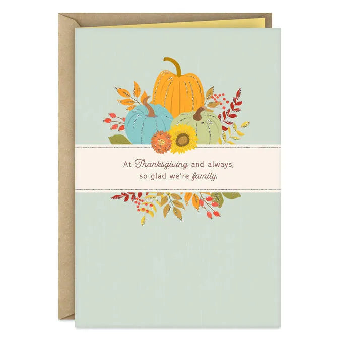 So Glad We're Family Thanksgiving Card