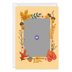 Fall Leaves Frame Custom Thanksgiving Card