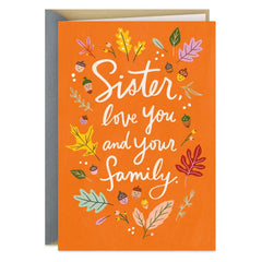 Love You All Thanksgiving Card for Sister and Family