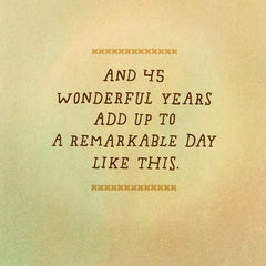A Remarkable Day 45th Anniversary Card for Couple