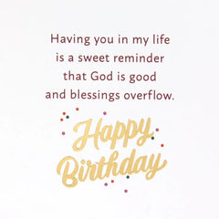 You're a Sweet Reminder of God's Blessings Religious Birthday Card
