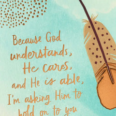 Asking God to Hold On Extra Tight Religious Thinking of You Card