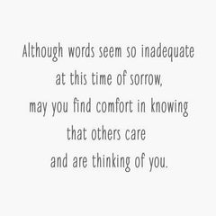 Thinking About You Sympathy Card for Loss of Grandson