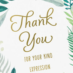 Fern Border Sympathy Thank You Notes, Pack of 10