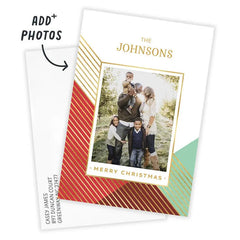 Modern Merry Flat Christmas Photo Card