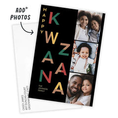 Festive Lettering Flat Kwanzaa Photo Card