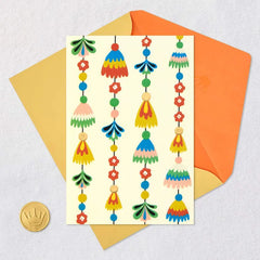 Festive Tassel Garland Blank Card