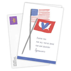 Because of Your Service Custom Military Appreciation Card