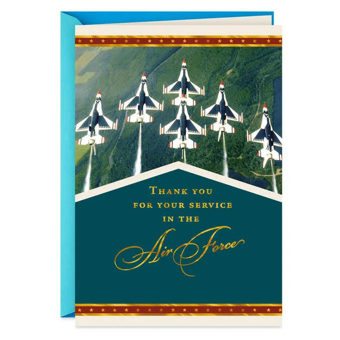 U.S. Air Force Thank You for Your Service Veterans Day Card