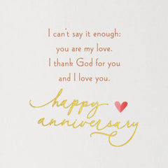 My Wife, the Love of My Life Religious Anniversary Card from Husband