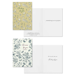 Floral Toile Assorted Religious Thinking of You Cards, Box of 12