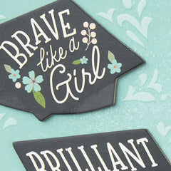 Brave, Brilliant and Bold Like a Girl Graduation Card for Her