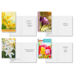 Charming Floral Patterns and Photos Assorted Religious Easter Cards, Box of 24