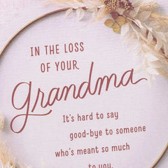 Her Love Will Stay With You Sympathy Card for Loss of Grandma