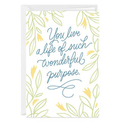 Life of Wonderful Purpose Custom Card