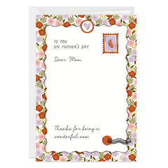 Pretty Floral Letter Custom Mother's Day Card