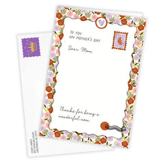 Pretty Floral Letter Custom Mother's Day Card