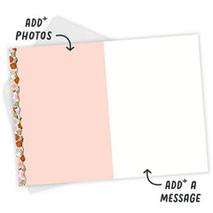 Pretty Floral Letter Custom Mother's Day Card