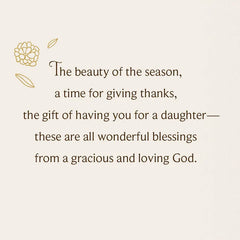 Wonderful Blessings from God Religious Thanksgiving Card for Daughter