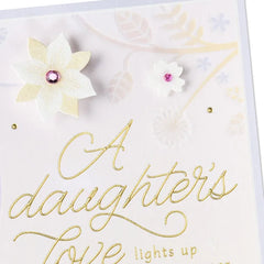 Your Love Lights Up Our Hearts Birthday Card for Daughter From Both