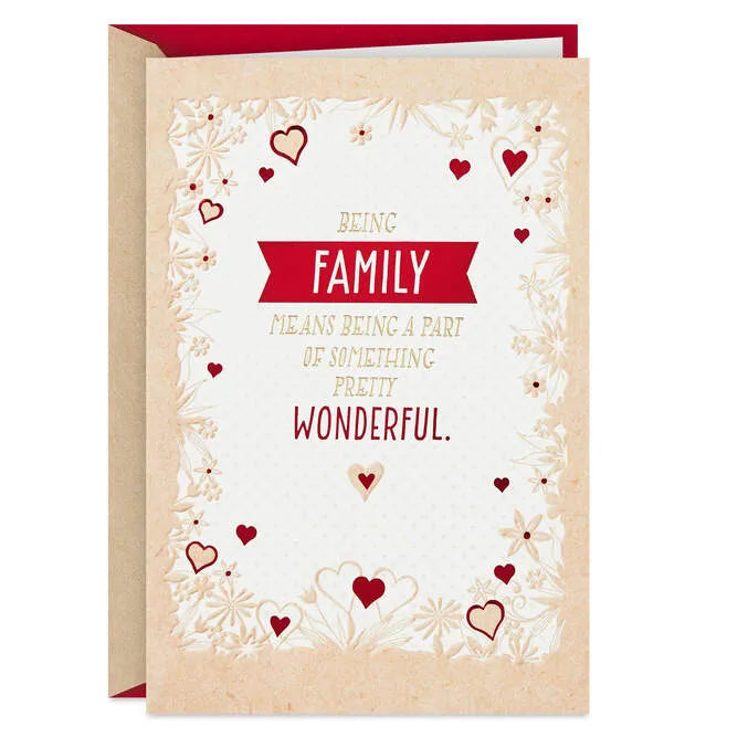 It's Great Being Family With You Sweetest Day Card