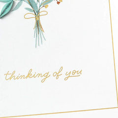 Floral Bouquet Blank Quilled Paper Handmade Thinking of You Card